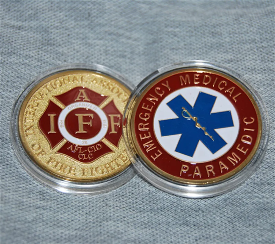 Бесплатная доставка экстренный медицинский парамедик/монета IAFF Fire|coin coins|paramedic