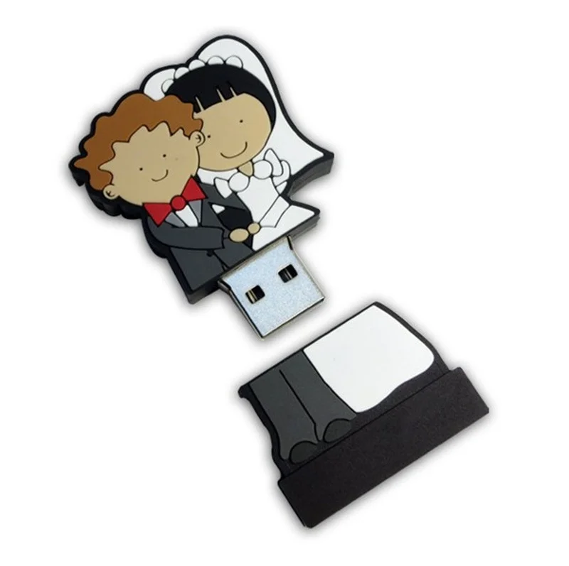 Свадебный USB флеш накопитель 64 ГБ 1 Гб 2 4 8 16 32 для пар невесты подарок (Waysta)|32gb pen