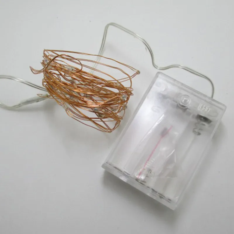 2 м Медный провод Гирлянды светодиодные свет 20LED 3AA Батарея питание