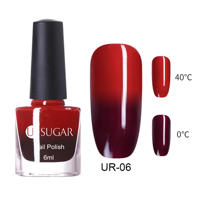 Ur Sugar 6 мл матовый лак для ногтей чистый цвет лак для ногтей матовый фиолетовый серый 6 цветов лак для маникюра Лак для ногтей - Цвет: Temperature 6
