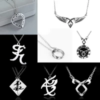 dongsheng the mortal instruments city of bones necklace vintage angelic power runes shadowhunters pendant men and women gift 30