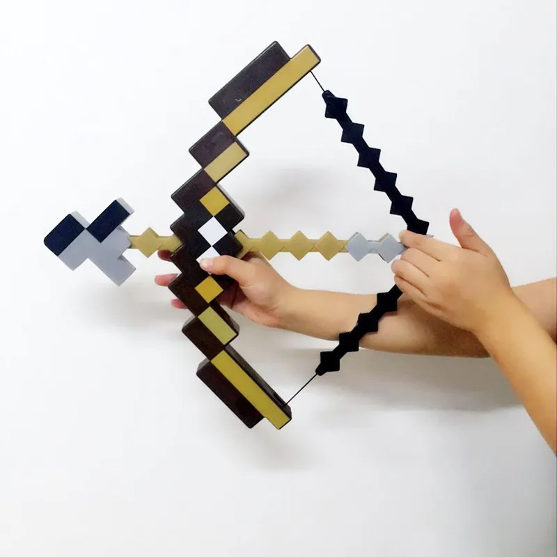 Новый Minecraft игрушки Пиксельная мозаика лук и стрелы меч Кирка набор пластиковых