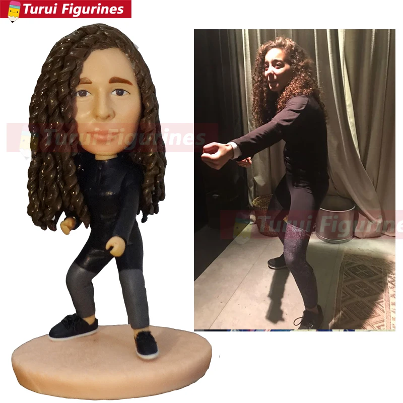 Девушка кунг-фу фигурка каратэ бренды от Turui статуэтки bobblehead большая голова