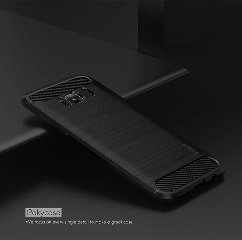 ipaky For samsung Galaxy s10 s9 S8 S7 S6 S 7 8 plus edge E Case Brushed Soft Silicone Back Cover note8 9 case | Мобильные телефоны