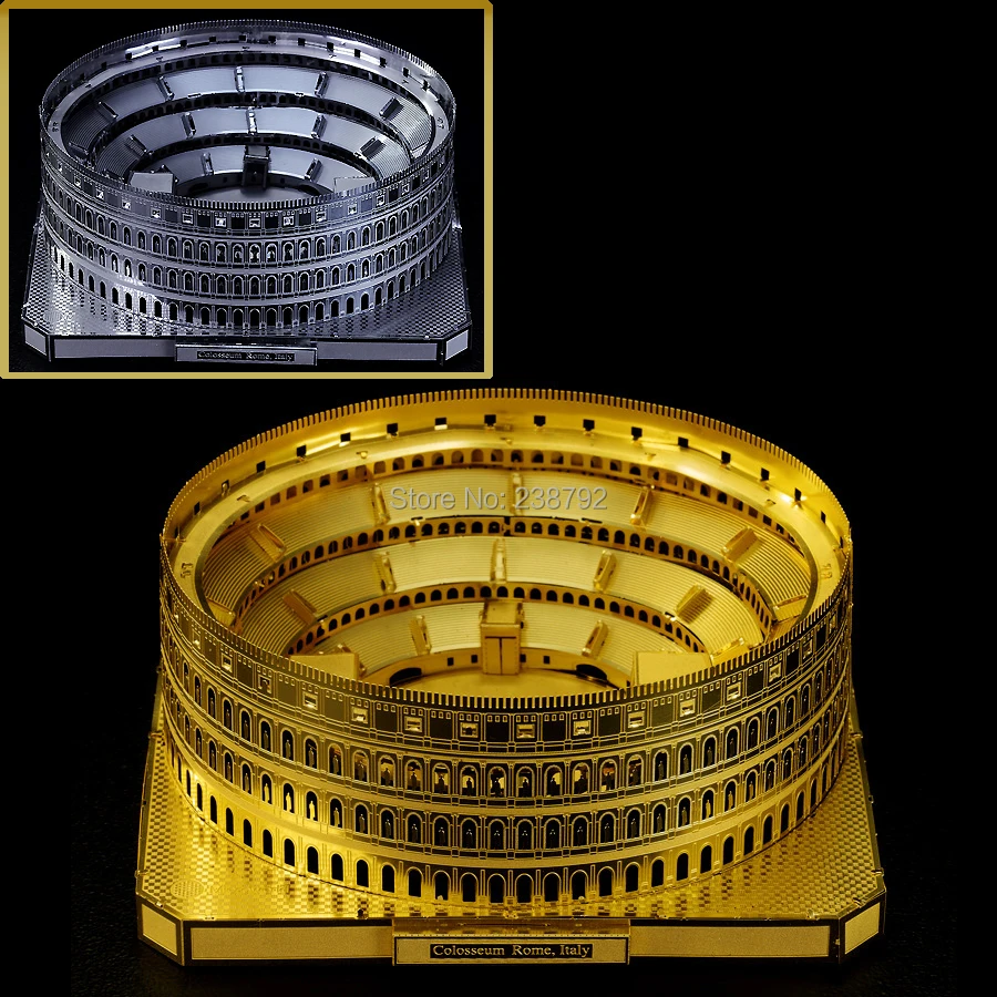 Colosseo Италия 3d металлический Diy набор миниатюрных моделей головоломки игрушки