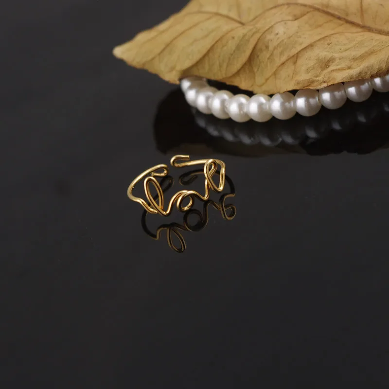 Женское кольцо с витой надписью LOVE YOU|Кольца| |