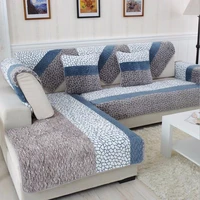 wongsbedding fleeced fabric sofa cover soft modern slip resistant sofa slipcover 1 piece