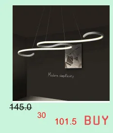 Modern led Chandeliers for Kitchen Dining Room Living Room Suspension luminaire White/Black Aluminum Hanging Chandeliers avize