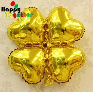 HAPPY TOGETHER Factory 2015 Hot Sale 100 Pieces DIY Party Decors Clover Shaped Mylar Arch Balloon |