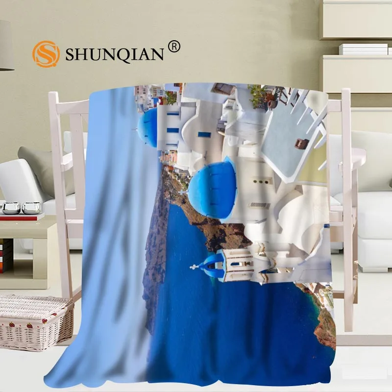 comprar Personalizado Grécia Cobertor Sofá De Escritório Cobertor Cobertor Macio Portátil Cama Avião Viagem Adulto Casa Cobertor