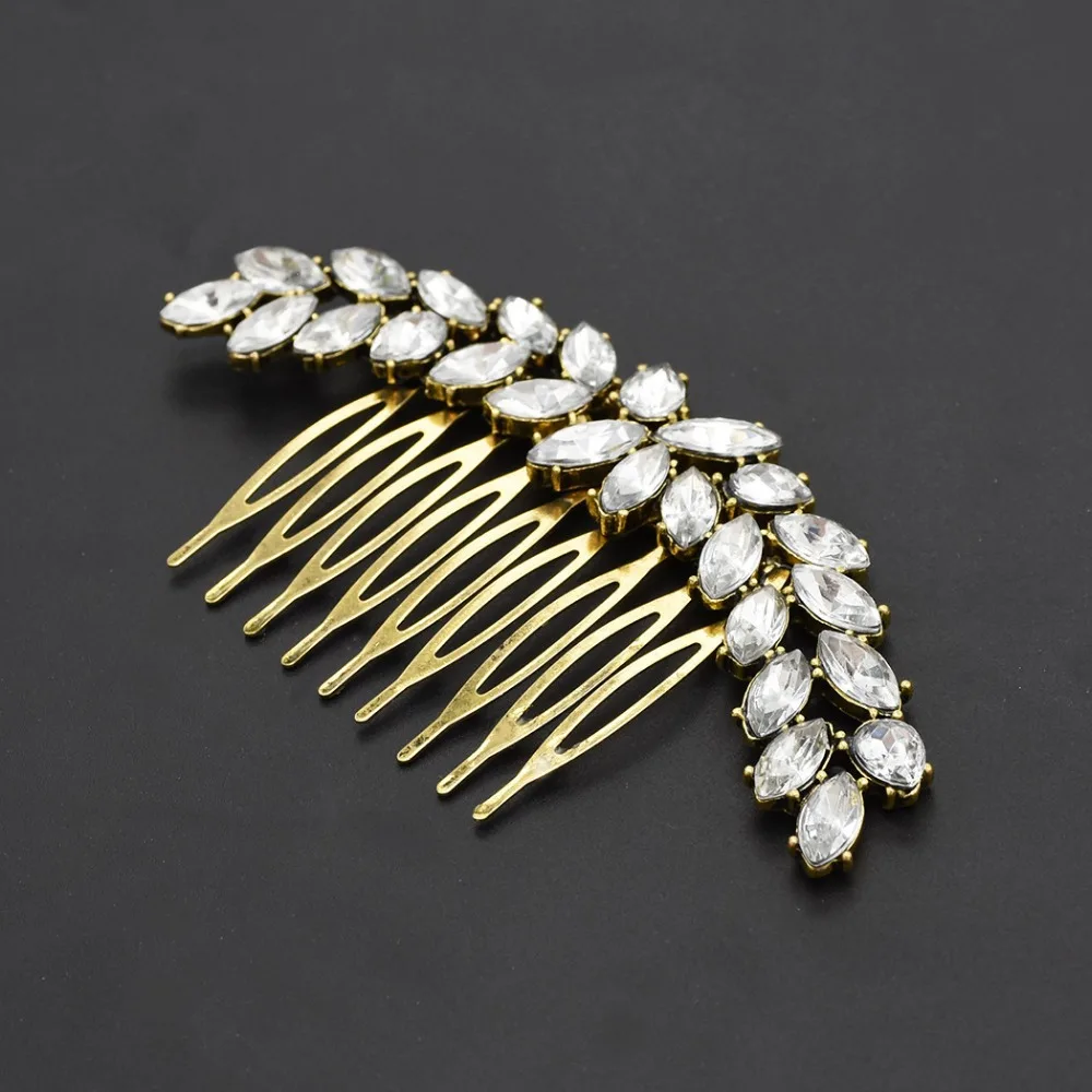 

New Fashion Charming Hair Claws Shining Metal Crystal Hair Combs Hair Ornament For Women Engagemnt Party Hair Jewelry