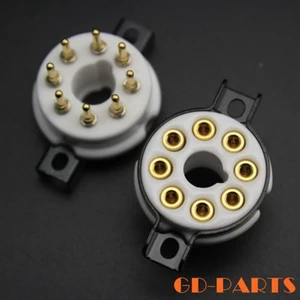 Керамическая 8-контактная восьмиконтактная вакуумная трубка EIZZ, основание для клапанного клапана, золотые латунные штифты для KT88 EL34 6550 6V6 6L6 KT66 5881, 10 шт.