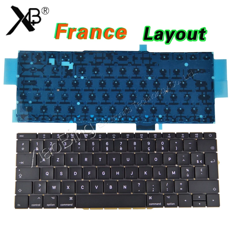 Новый ноутбук A1708 AZERTY раскладка клавиатуры FR Подсветка для Macbook Retina Pro 13 &quotA1708