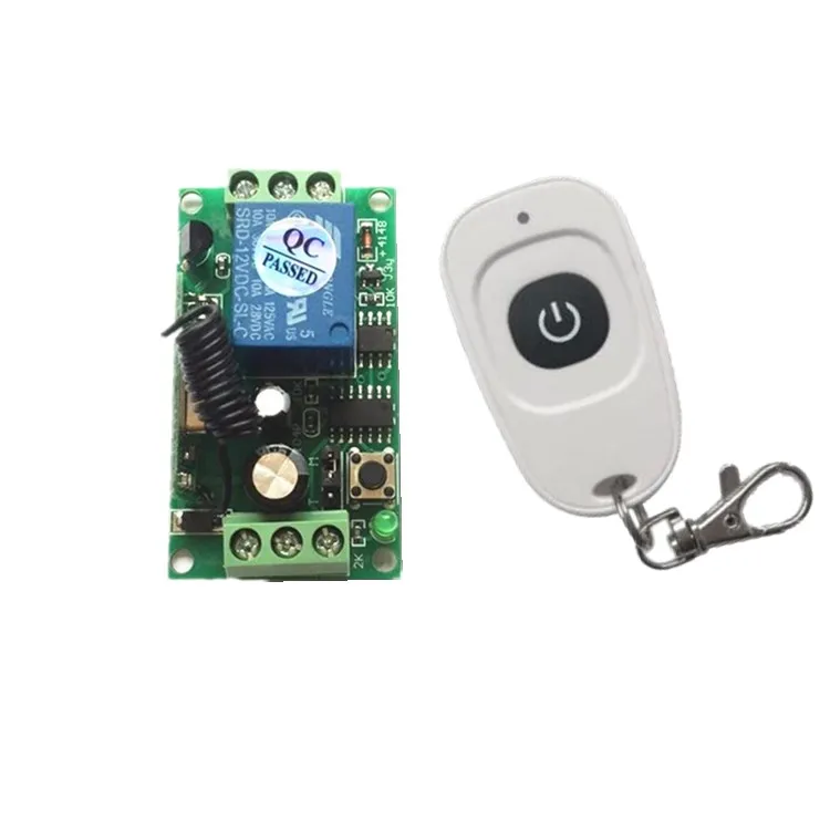 1 DC12V 1CH 10A беспроводной пульт дистанционного управления Переключатель системы приемник одна кнопка Водонепроницаемый пульт дистанционного управления 315 МГц/433 МГц - Цвет: 1