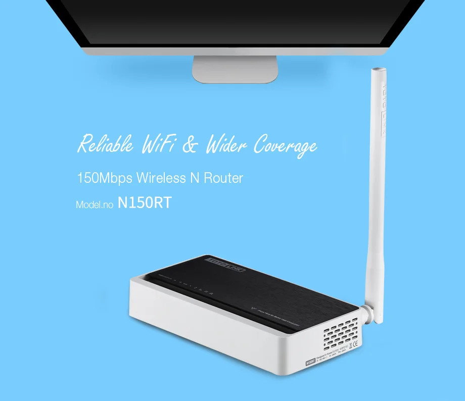TOTOLINK N150RT 150 Мбит/с Беспроводной Wi-Fi маршрутизатора 11n Беспроводной клиента/AP/ретранслятор с выделение тепла дизайн, Поддержка VLAN и является идеальным решением для IPTV