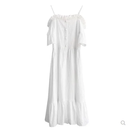 Милое летнее хлопковое платье для беременных без Плеч с коротким рукавом на