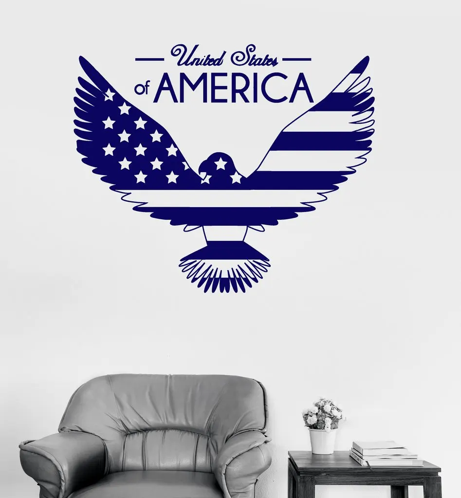 Виниловая наклейка с изображением лысиного орла в США стикер символа флага