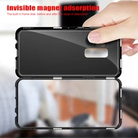 magnetic adsorption metal case for sumsung c7 pro c9 pro for sumsung galaxy full cover 2018 cases with glass