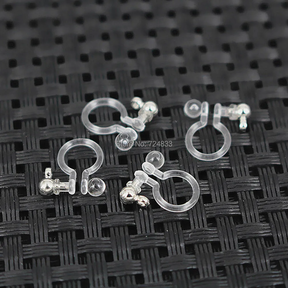 Серьги из нержавеющей стали без проколов пластиковые прозрачные U-образные