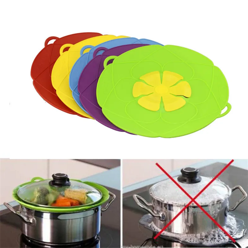 5pcs 26cm 26 см 28 см силиконовая Крышка Пробка крышка для кастрюли Крышка Для Сковороды кухонные инструменты для приготовления пищи Кухонные принадлежности для цветов - Цвет: 5pcs 26cm