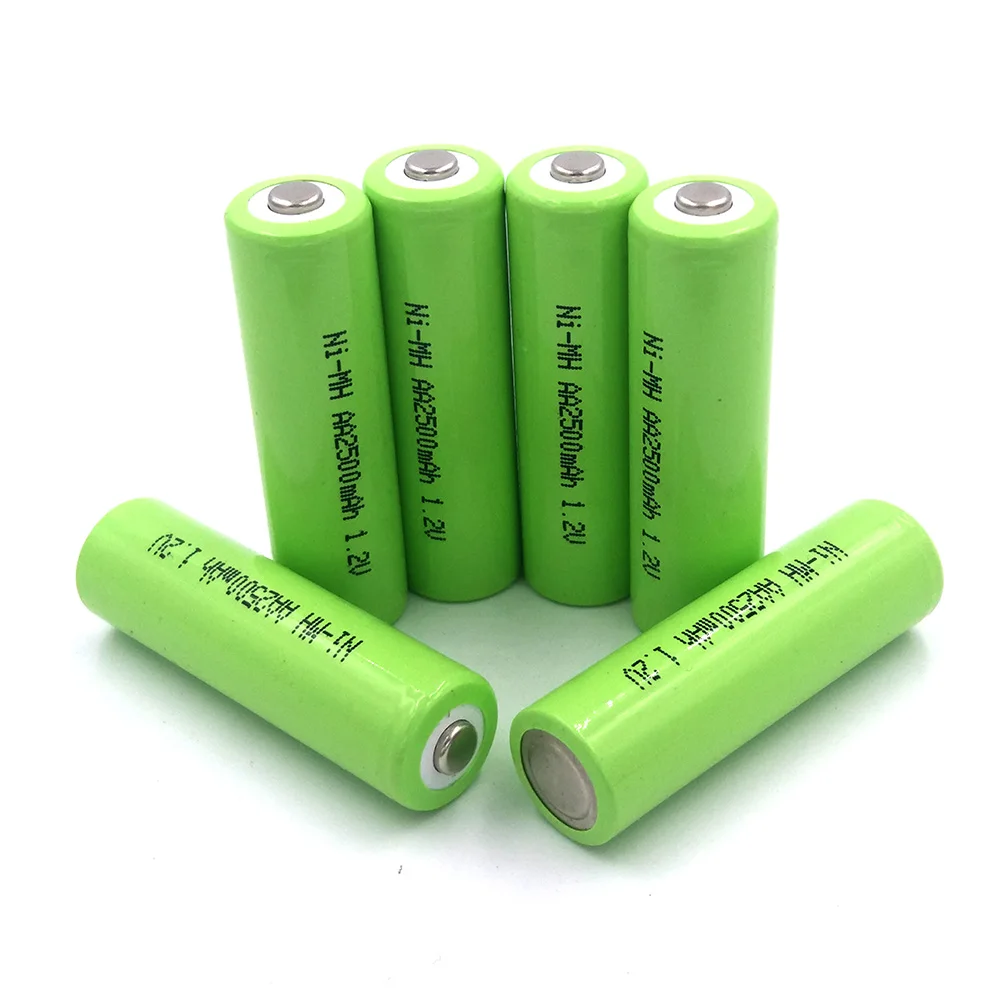 AA 2500mAh 4 шт. перезаряжаемые батареи NI-MN наконечник батареи камера игрушечные часы фонарик дистанционное управление