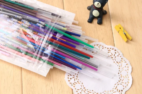 100 шт./упак. новые цветные гелевые чернила s стержни для ручек школьные