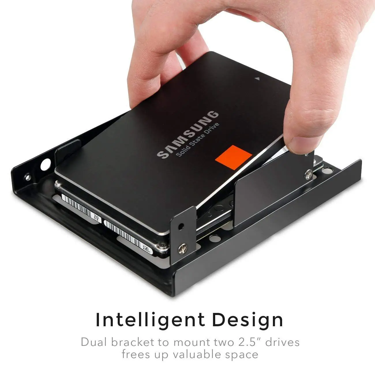 Hot 2X 2 5 дюйма SSD до 3 внутренний жесткий диск монтажный кронштейн (SATA кабели для