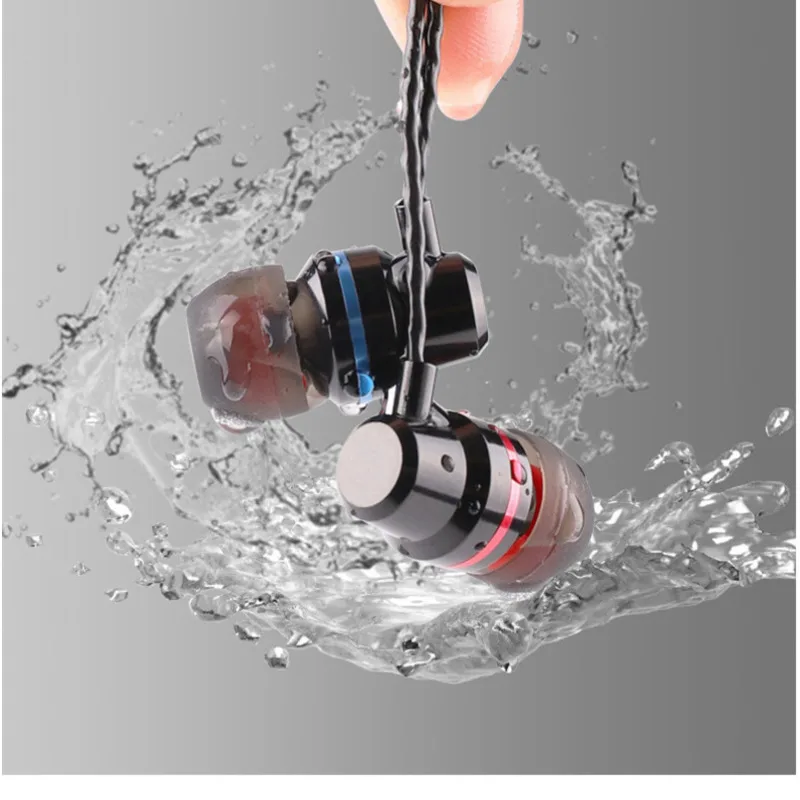 Earphones Sports Waterproof Noise Cancelling Earbuds In Ear Headset Wired Stereo Super Bass Earplugs With Microphone Ew* | Электроника