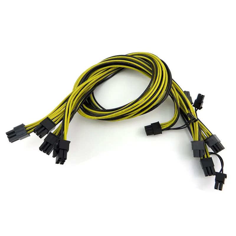 Angitu 6pin to 8pin (6 + 2Pin) PCIe Power Cable16 AWG для видеокарты GPU ETH Ethereum | Компьютеры и офис