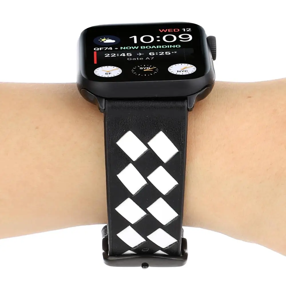 Обувь из натуральной кожи ручной ремешок для наручных часов apple watch версии 4 44/40 мм