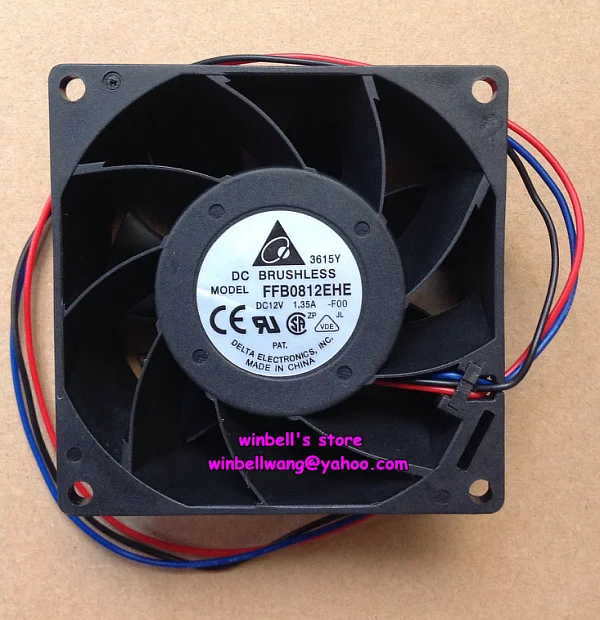 Новый и оригинальный вентилятор FFB0812EHE DELTA 8038 8 см F00 12 В 1 35 А 3 провода ~|delta f|fan 8cmfan fan
