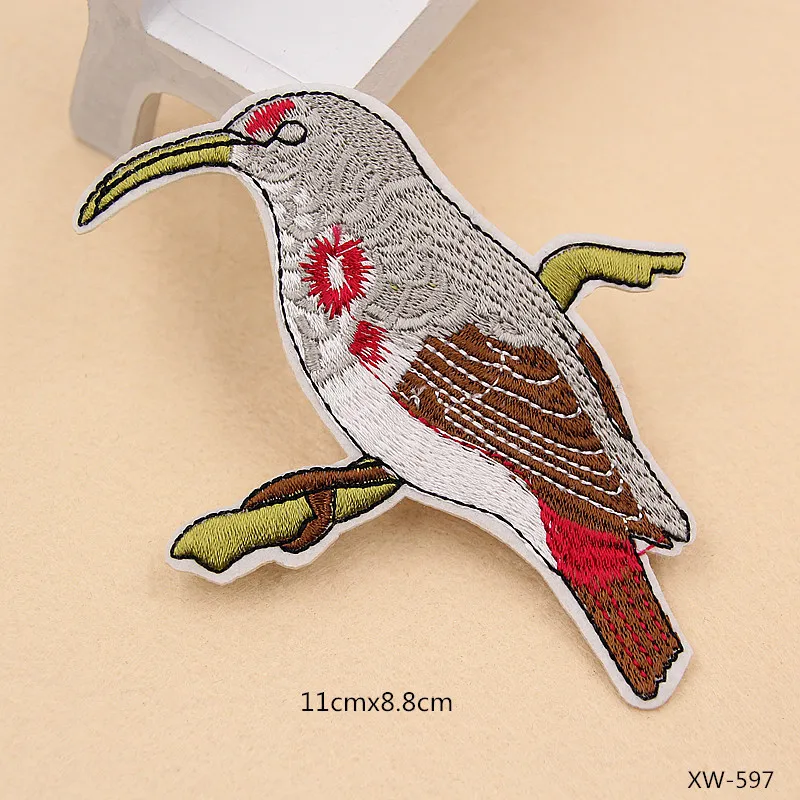Милые нашивки Птицы аксессуары для шитья вышивка аппликация нашивка одежды