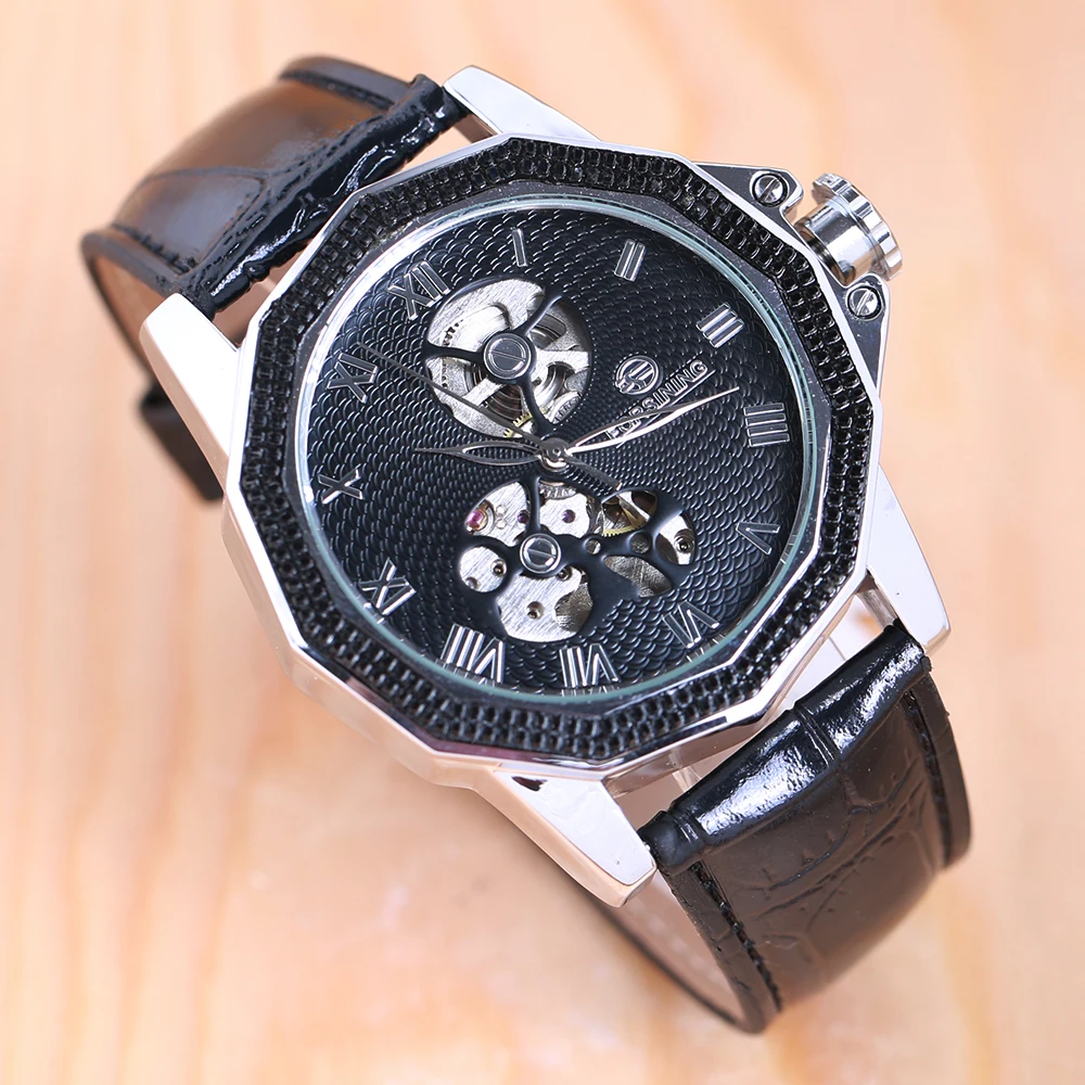 Мужские спортивные часы FORSINING роскошные Брендовые Часы автоматические