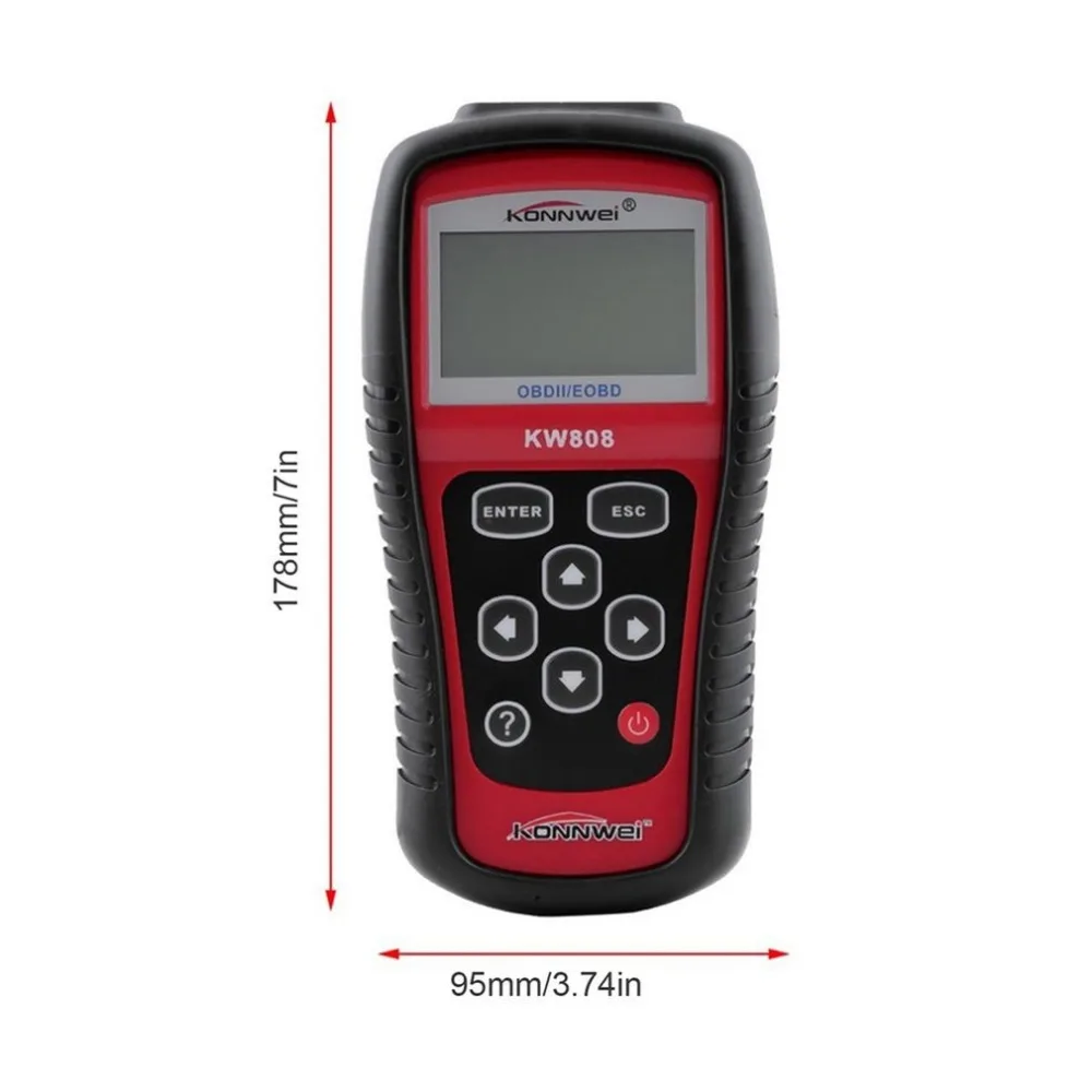 KW808 OBD2 OBDII EOBD автоматический сканер Live Code Reader Диагностический мотор контроль данных подходит для CAN& всех современных OBD2 протоколов