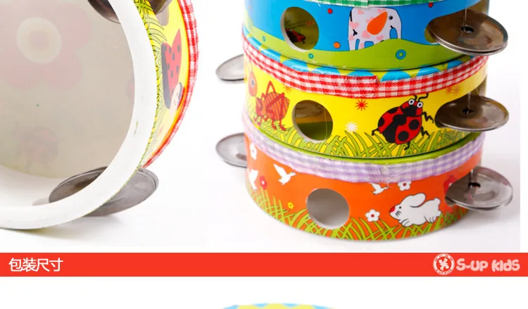 Детские игрушки для младенцев деревянные погремушки-барабаны нетоксичные