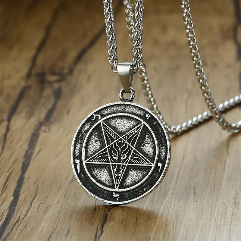 Vantage мужское ожерелье из нержавеющей стали Sigil Lucifer сатана подвеска сатанинская система эмблема Подвеска Амулет знак медальон