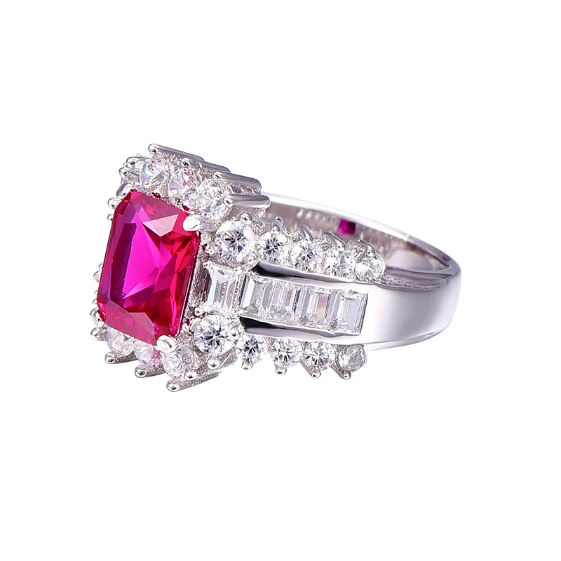 BONLAVIE 3.05ct рубиновое кольцо 925 Серебряные кольца 100% чистое Стерлинговое Серебро