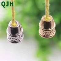 10pcsbag qjh metal hole bell stopper cord lock rope buttons down hat slip buckle metal adjustment buckle garment accessories
