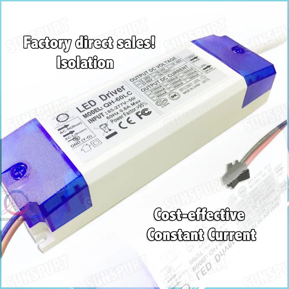 2 предмета, TUV-CE 60 W Светодиодный драйвер 6-12Cx4B 1200mA DC18-40V 6-10Cx5B 1500mA DC18-36V постоянного тока для прожекторы