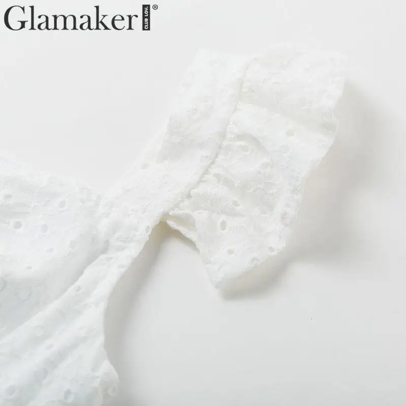 Женское длинное платье Glamaker Кружевное облегающее платье-макси на кнопках с