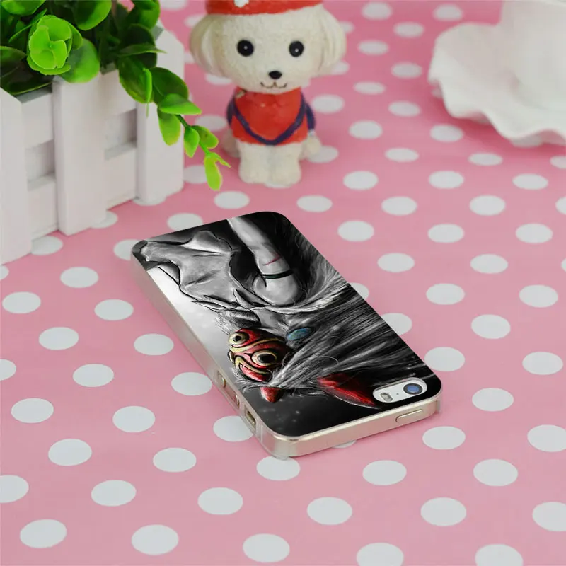 B2489 Миядзаки Является Мононоке Прозрачный Жесткий Тонкий Case Cover Для Apple iPhone 4 4S 5 5S SE
