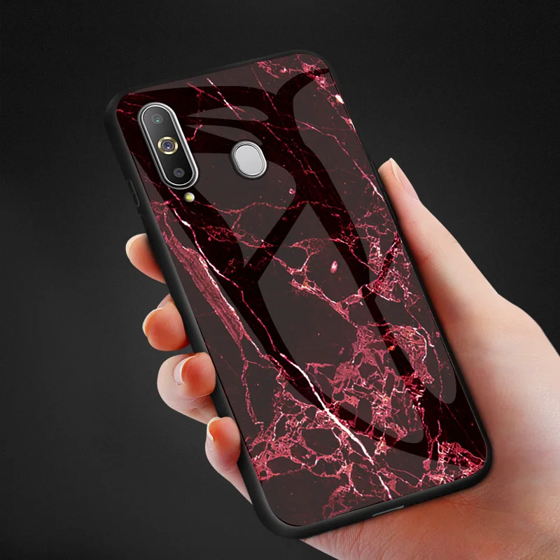 Marble Glass Case For Samsung Galaxy A9S A6S A8S J4 J6 Plus Protection Cases Cover for M10 M20 S8 S9 S10 Lite A9 2018 |