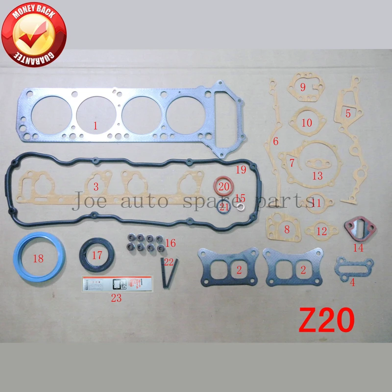Полный комплект прокладок двигателя Z20 Z20S для Nissan Caravan/Nomad/Vanette/Atlas 2.0L 1952cc 1982 1994 50129900