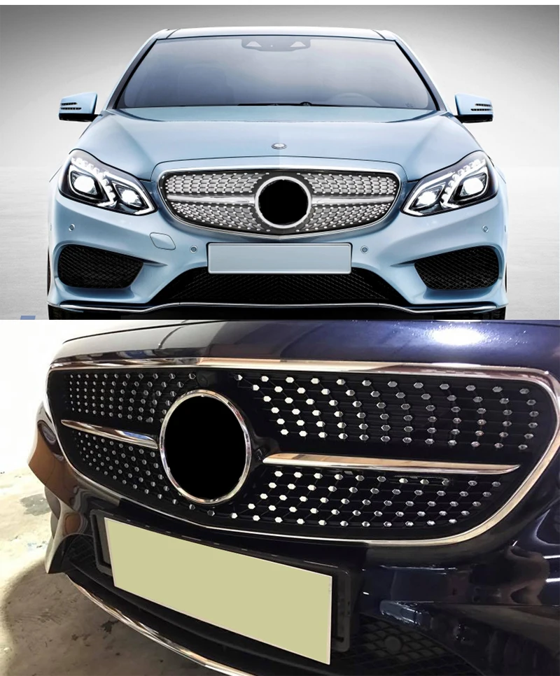 W212 Алмазная решетка переднего бампера Решетка для Mercedes E класс W212 с AMG посылка 2013- E200 E250 E300 E350 E400
