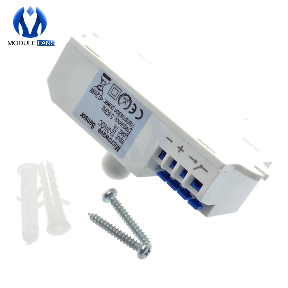 Microwave Radar Sensor Light Switch Body Motion SK-807K-DC DC 12V-24V 5.8GHz With Shell
