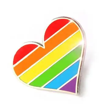 Мягкая эмалированная булавка Pride Rainbow Heart для лацкана блестящая ЛГБТ|Броши| |