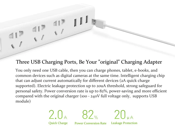 Xiaomi умный дом электронный блок питания розетка Быстрая зарядка 3 USB+ 3 розетки стандартный разъем интерфейс расширение ЕС США