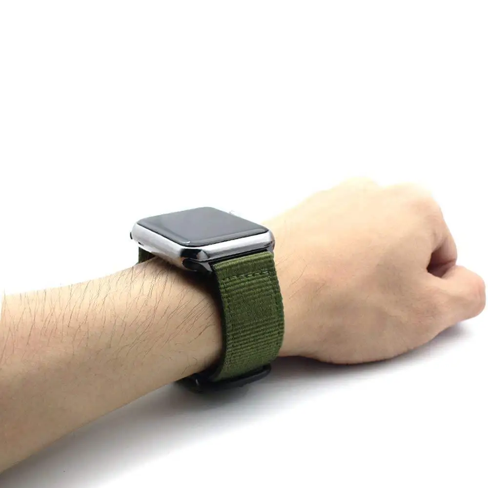 Нейлоновые ремешки, подходящие для Apple Watch серии 1/2/3/4 нейлоновый ремешок для часов аксессуары для Apple Watch, 38 мм, ремешок, 40 мм 42 44 мм