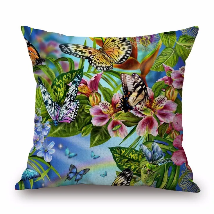 Акварельная картина бабочка домашний декор кровати Автомобильная подушка для