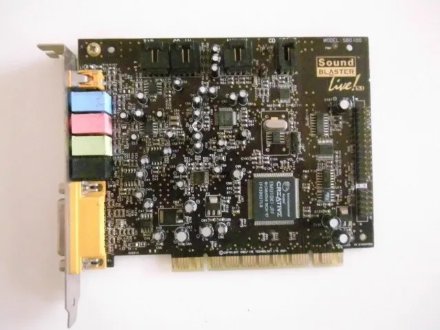 Используется интерфейс PCI для оригинального звукового бластера Live! Звуковая
